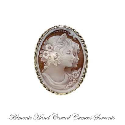 ''Sisters'' Cameo Brooch and Pendant