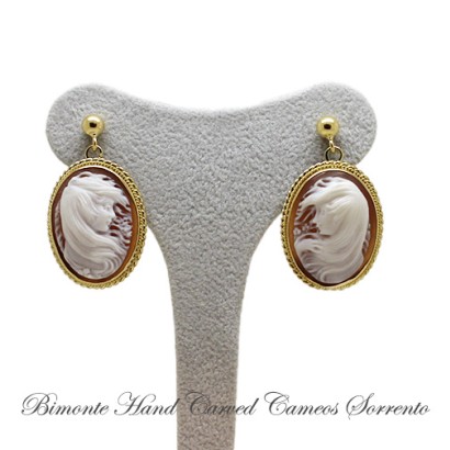 ''Lady In The Wind'' Cameo Earrings