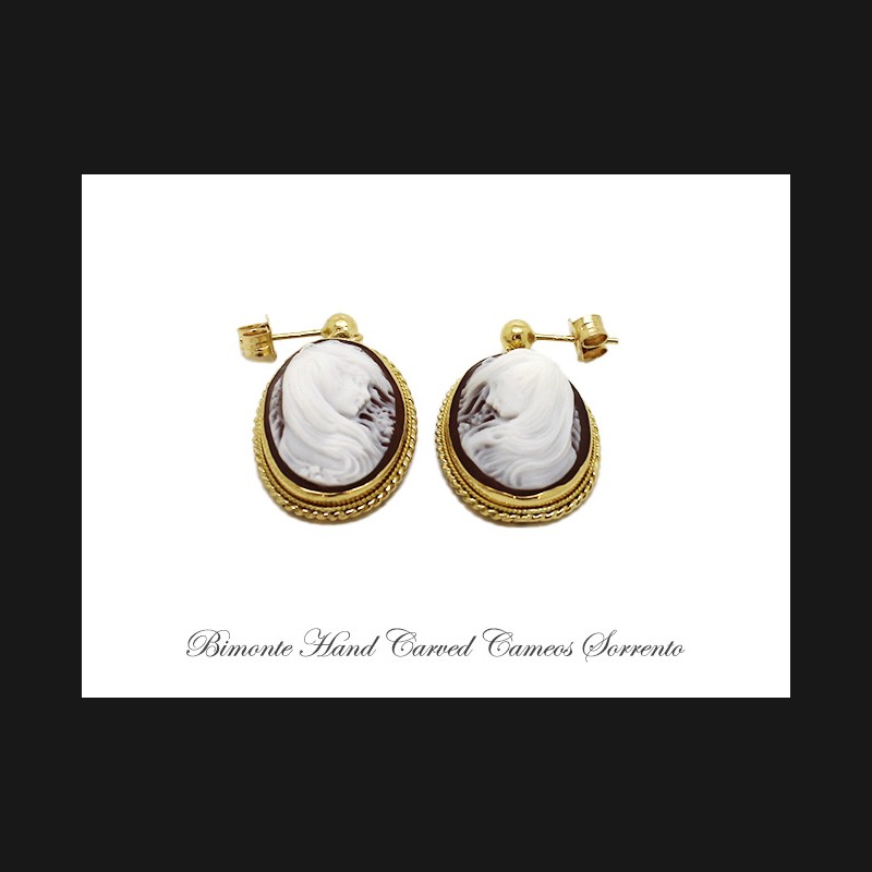 ''Lady In The Wind'' Cameo Earrings