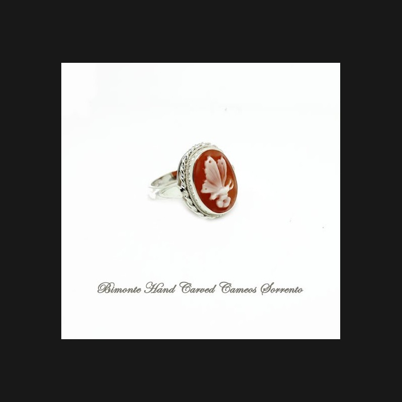 "Butterfly" Cameo Ring