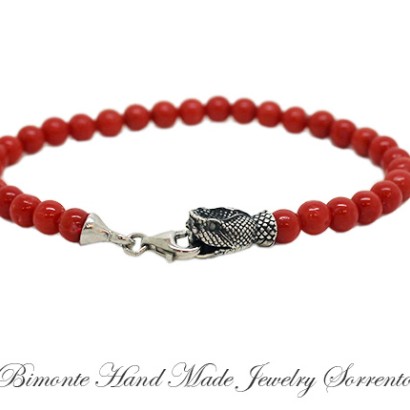 ''Ouroboros'' Red Italian Coral Bracelet