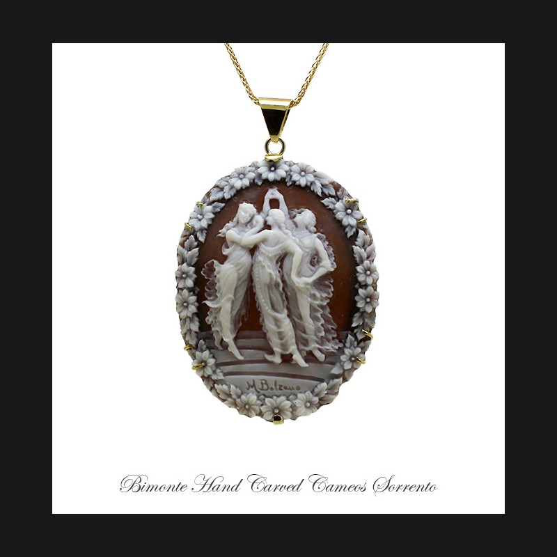 ''Three Graces'' Cameo Necklace