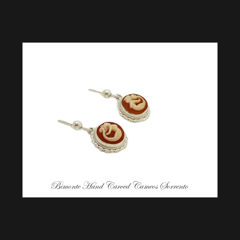 ''Siren of Sorrento'' Cameo Earrings