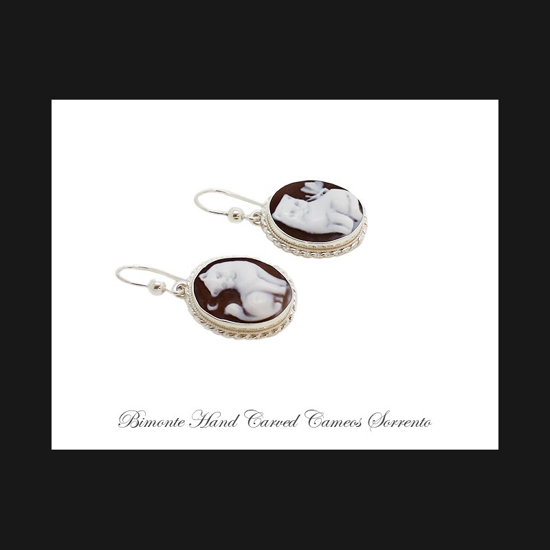 ''Gattini'' Cameo Earrings