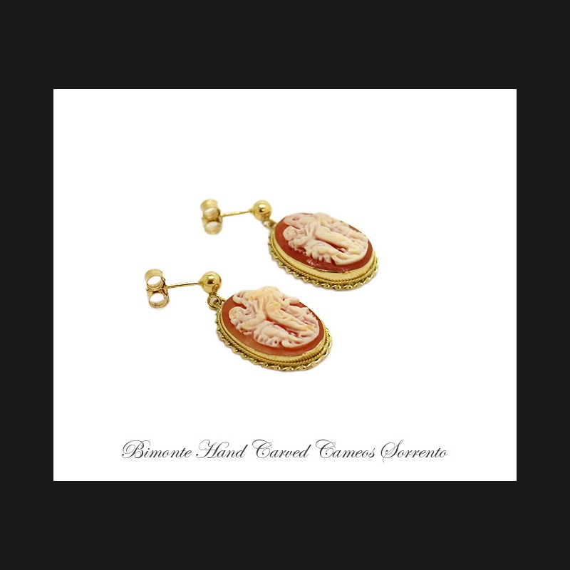 ''Three Graces'' Cameo Earrings