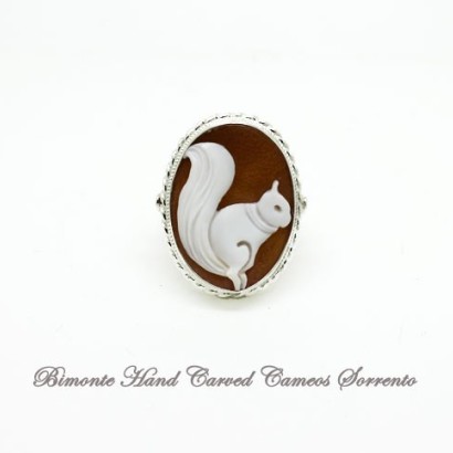 "The Squirrel and the Horse" Upside-Down Cameo Ring