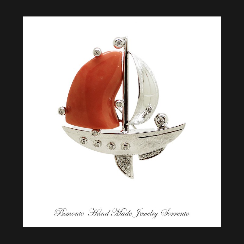 ''The Sail Boat'' Brooch and Pendant