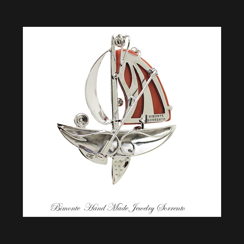 ''The Sail Boat'' Brooch and Pendant