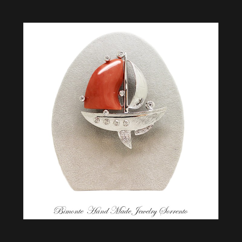 ''The Sail Boat'' Brooch and Pendant