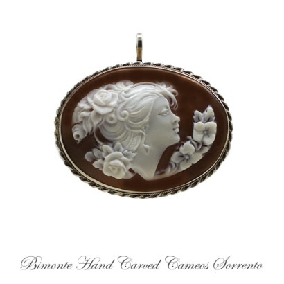 ''Flora'' Cameo Brooch and Pendant