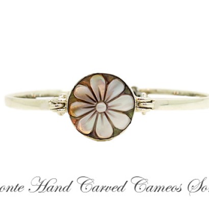 ''Flower of Joy'' Cameo Cuff Bracelet