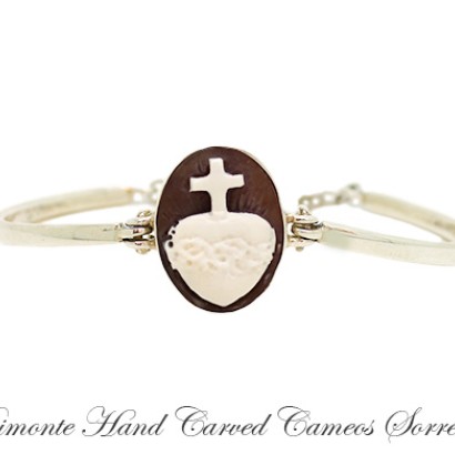 ''Sacred Heart'' Cameo Cuff Bracelet