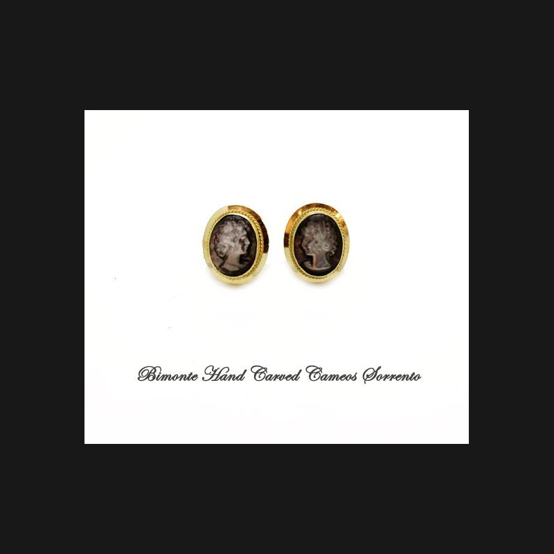 Mother of Pearl Cameo Earrings