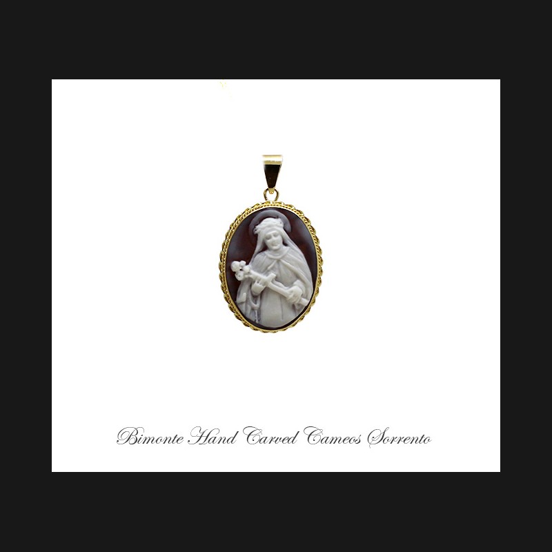 ''Santa Rita'' Cameo Pendant