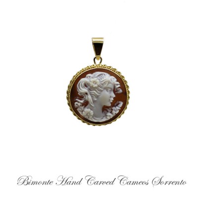 ''Bella Flora'' Cameo Pendant