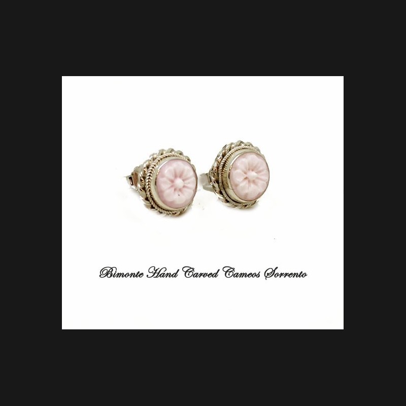 "Flower of Joy" Cameo Earrings