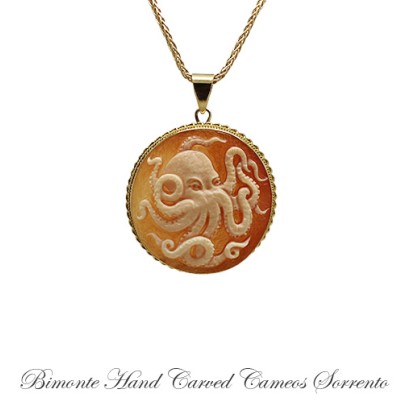 ''Octopus'' Cameo Necklace