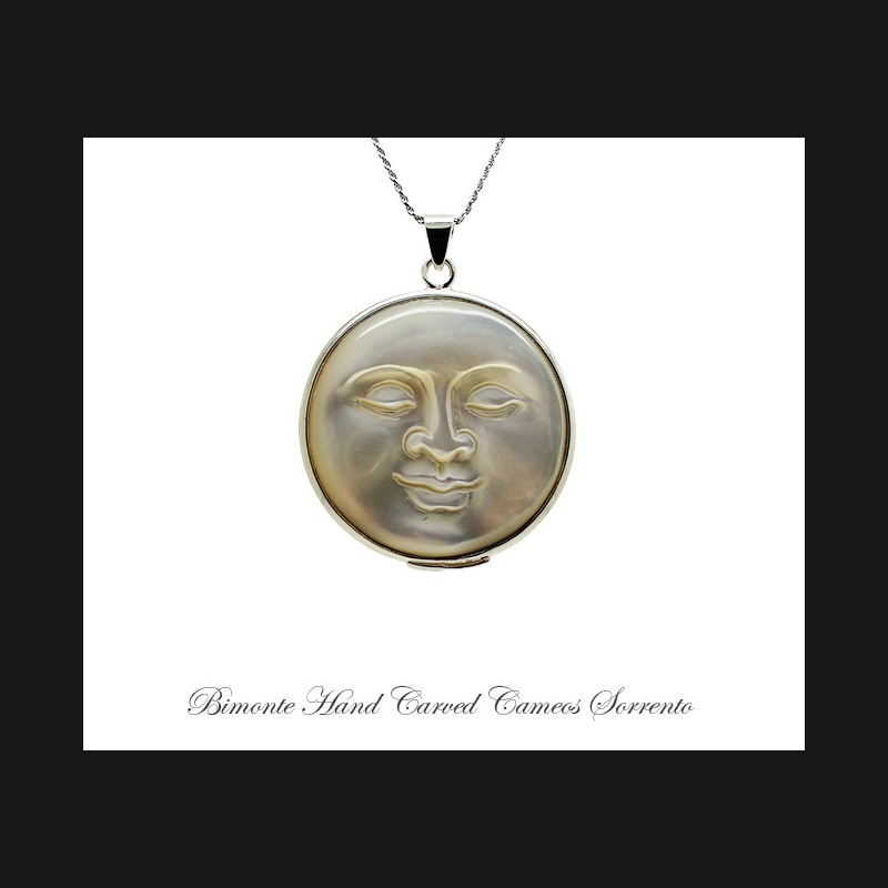 ''Sun & Moon'' Cameo Necklace