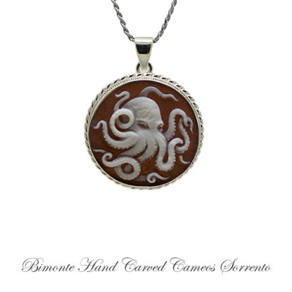 ''Octopus'' Cameo Necklace