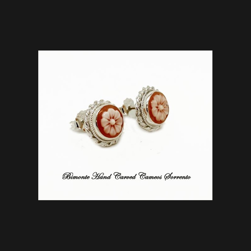 "Flower of Joy" Cameo Earrings