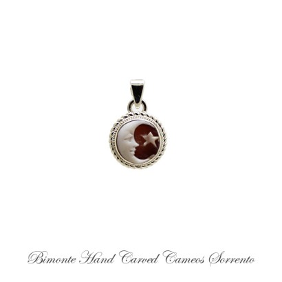 ''Moon & Star'' Cameo Pendant