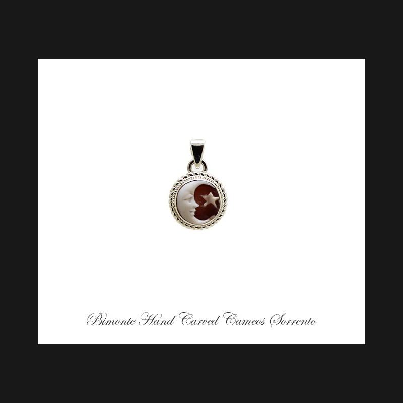 ''Moon & Star'' Cameo Pendant