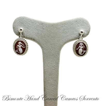 ''Mermaid'' Cameo Earrings