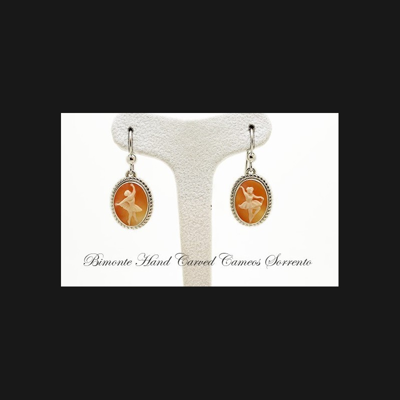 ''Ballerina'' Cameo Earrings