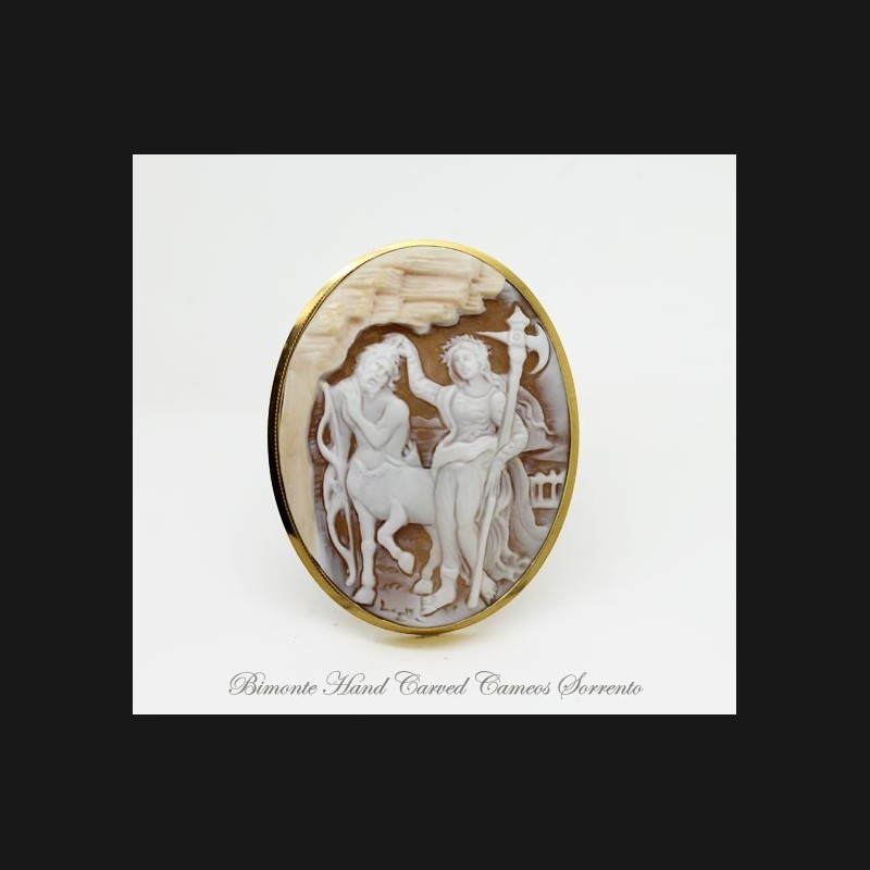 Minerva and the Centaur Cameo Brooch and Pendant