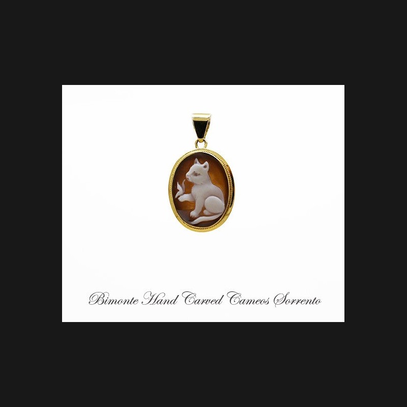 ''The Cat and The Butterfly'' Cameo Pendant