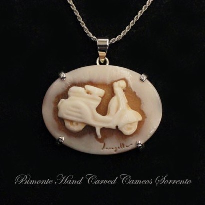 "The Italian Scooter" Cameo Necklace