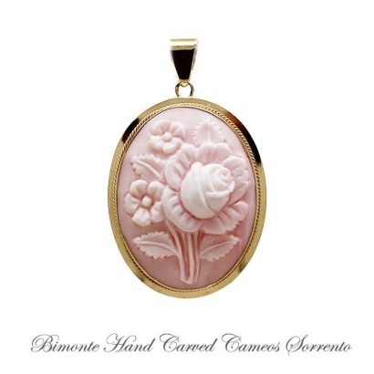 ''A Pale Rose'' Cameo Pendant