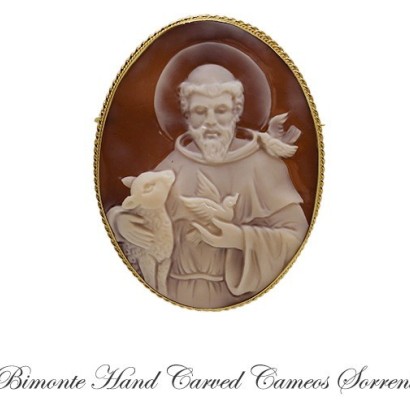 "Saint Francis"Cameo Pendant