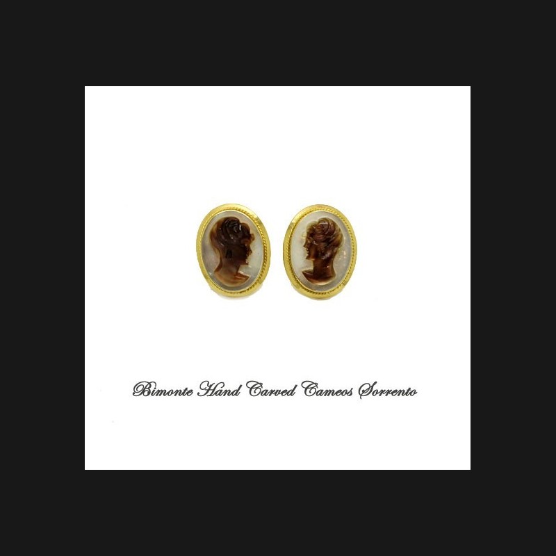 Mother of Pearl Cameo Earrings