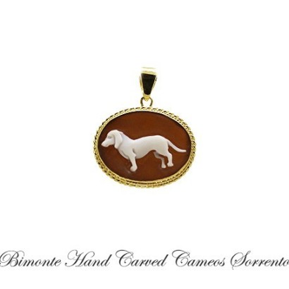 ''Dachshund'' Cameo Pendant