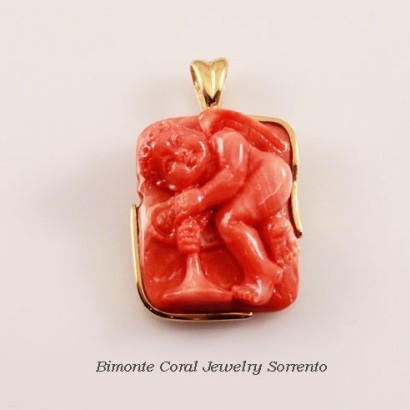 "Cherub" Coral Pendent