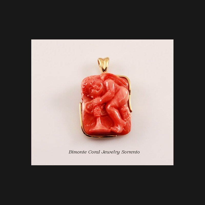 "Cherub" Coral Pendent