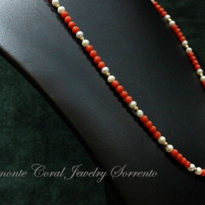 "White and Red" Coral Necklace