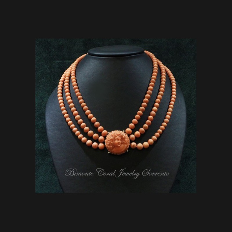 "Baccante" Antique Sciacca Coral Necklace