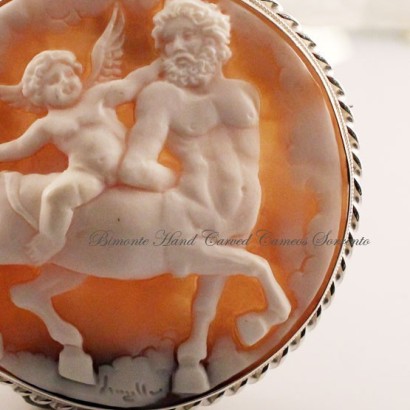 "Centauro Vecchio" Cameo Brooch and pendant