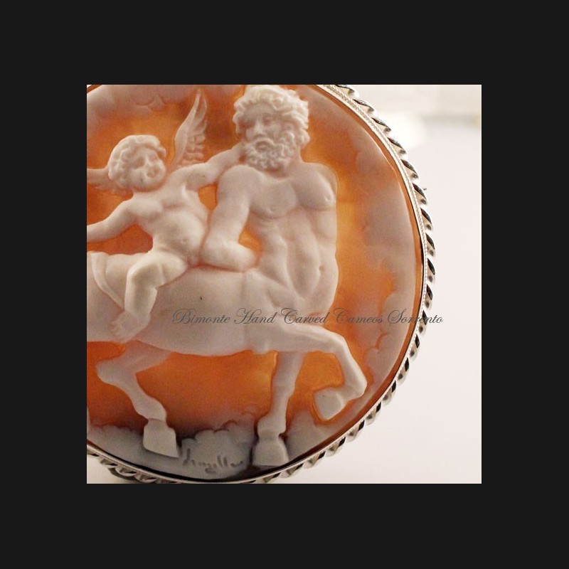 "Centauro Vecchio" Cameo Brooch and pendant