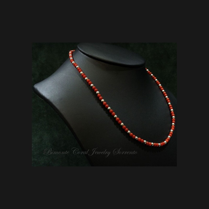 "Anteros" Red Italian Coral Necklace