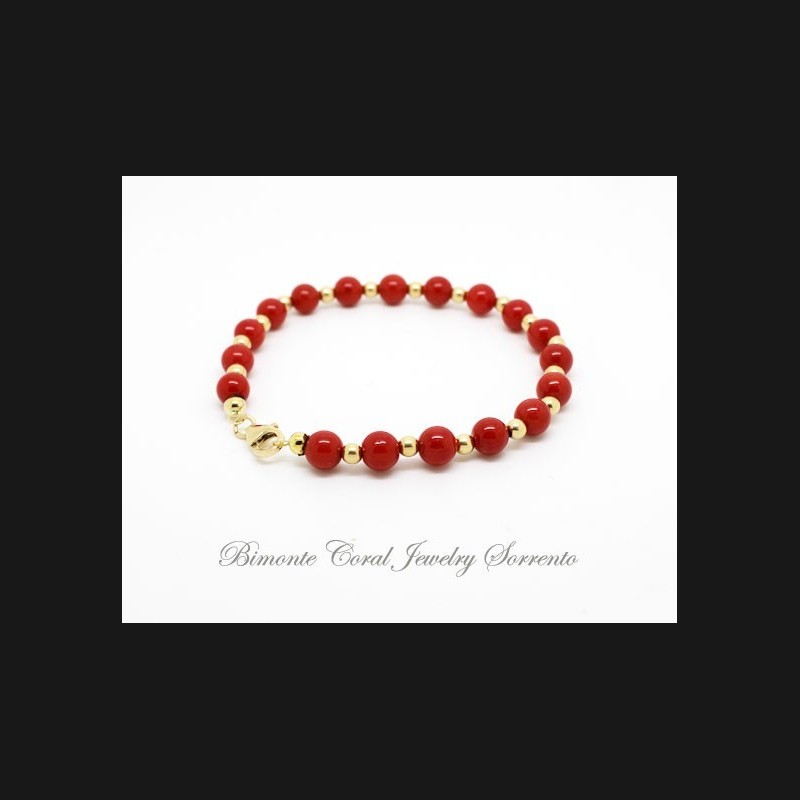 "Regina Giovanna" Red Italian Coral Bracelet