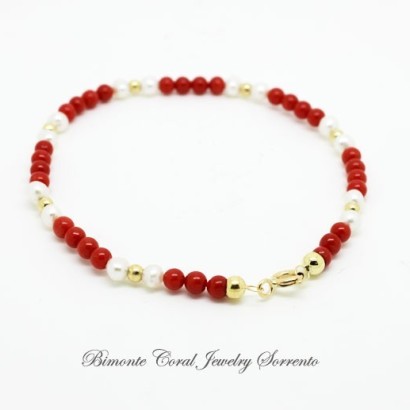 "Amalfi Coast Red " Coral Bracelet