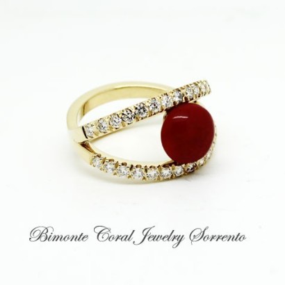 "Infinito" Red Coral Ring