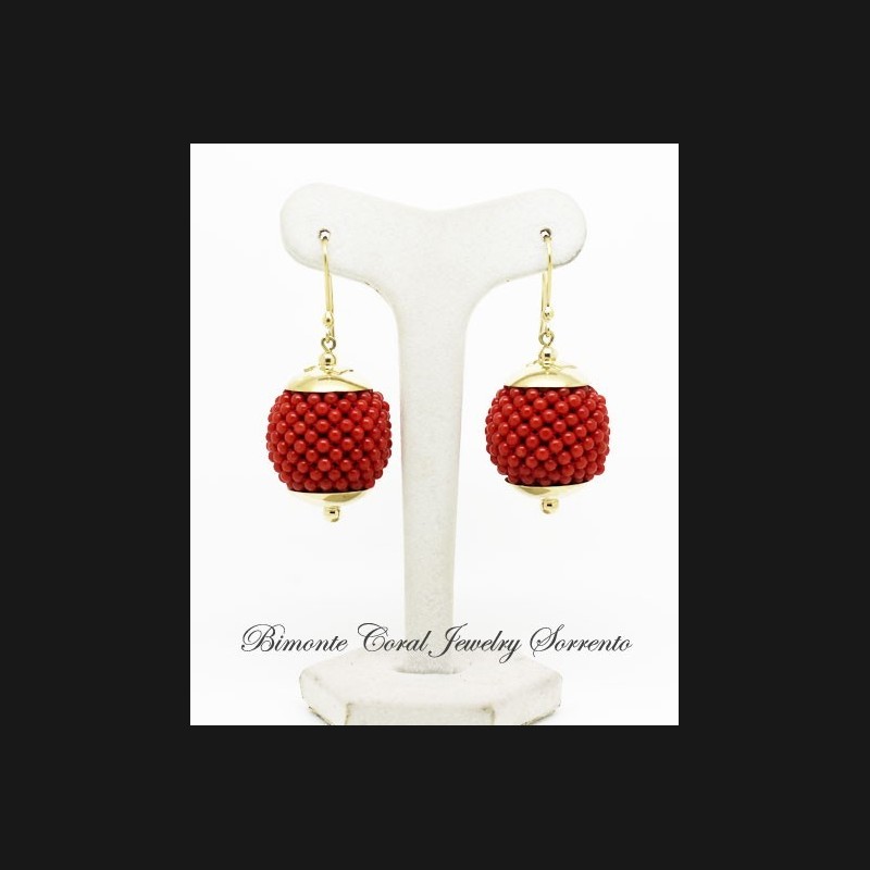 "Tessito" Red Italian Coral Earrings