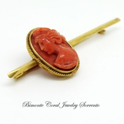 "Venus" Antique Coral Brooch