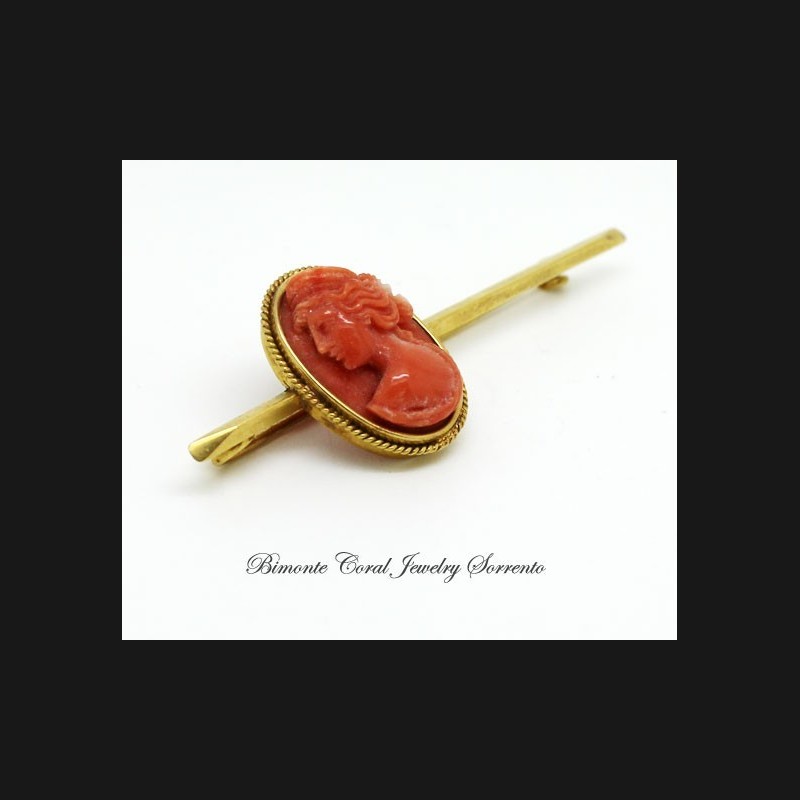 "Venus" Antique Coral Brooch