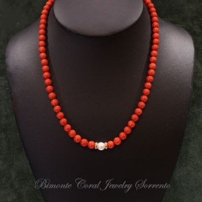 "Luna" Red Italian Coral Necklace