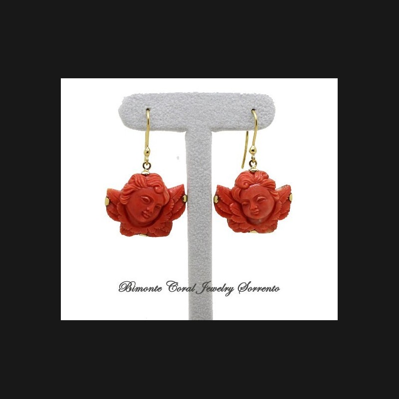 "Guardian Angels" Coral Earrings